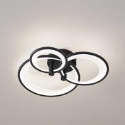 Lindby LED plafondlamp Sorma, zwart, CCT, dimbaar