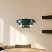 Lindby hanglamp Tivra, groen, Ø 35 cm, metaal, E27