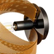Wandlamp Vento, zwart/goud, metaal, 27 cm, E14