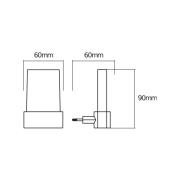OSRAM LED-stopcontactnachtlampje LUNETTA SHINE, 3.000 K, wit