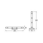 OSRAM LED-wandlamp LEDSTIXX, zilver, metaal, batterij