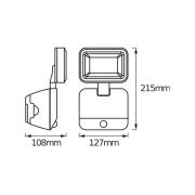 OSRAM LED-buitenwandspot DOUBLE, 1-lamp, wit, batterij