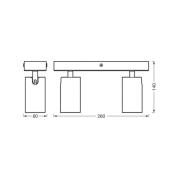 OSRAM plafondspot OCTAGON, wit, 2-lamps, GU10-LED 927 dimbaar