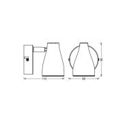 OSRAM plafondspot PEAR, grijs, 1-lamp, GU10-LED 2.700 K