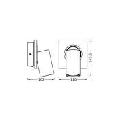 OSRAM plafondspot MERCURY zwart 1 spot GU10-LED 927 dimbaar