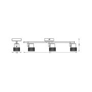 OSRAM plafondspot CORK, wit, 3 spots, GU10-LED, 927, dimbaar