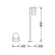 OSRAM tuinpadverlichting ENDURA CLASSIC CASCADE 80 cm donkergrijs/held...