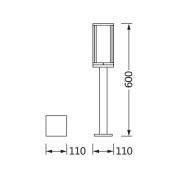 OSRAM tuinpadverlichting ENDURA CLASSIC FRAME, donkergrijs, 60 cm IP44