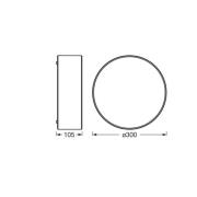 OSRAM plafondlamp ORBIS PARIS, bruin, Ø 30 cm, textiel, E27