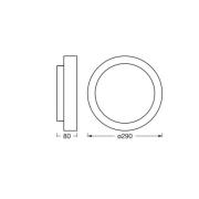 OSRAM plafondlamp ORBIS MADRID, wit, Ø 29 cm, metaal/glas