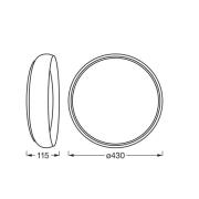 OSRAM LED plafondlamp ORBIS LIVIA, Ø 43 cm, grijs, metaal dimbaar
