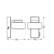 OSRAM LED wandlamp ORBIS FLAME, chroom, metaal, IP44, CCT