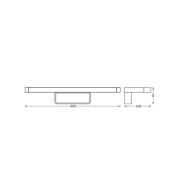 OSRAM LED wandlamp ORBIS DISC BAR, chroom, 40 cm, IP44, CCT