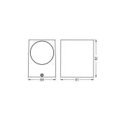 OSRAM buitenwandlamp ENDURA CLASSIC SQUARE zwart down IP44