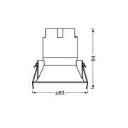 OSRAM LED inbouwspot TWIST, wit/wit, 840, Ø 9,3 cm, metaal