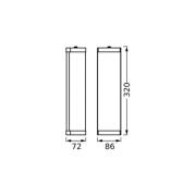 OSRAM wandlamp BATHROOM, chroom Lengte 32 cm Metaal/glas IP44