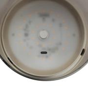 LED tafellamp Lumeo, Ø 13 cm, messingkleurig/rookgrijs