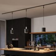 Paulmann URail-lampenkap Tallis 2Easy, zwart mat