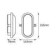 OSRAM LED buiten wandlamp BULKHEAD, wit 11 W kunststof IP54