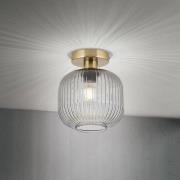 Plafondlamp Carneval, rookgrijs, Ø 20 cm, glas, E27