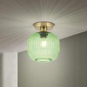 Plafondlamp Carneval, groen, Ø 20 cm, glas, E27