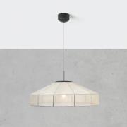 Hanglamp Alia, beige/zwart, Ø 57 cm, stof/metaal