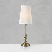 Tafellamp Noble, messingkleurig/natuurwit, hoogte 56 cm, stof