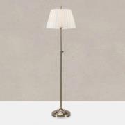 Vloerlamp Oxford, messingkleurig, hoogte 155 cm, metaal/stof