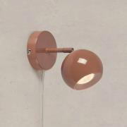 Wandlamp Pop, bruin, breedte 10 cm, metaal