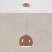 Hanglamp Pop, Ø 20 cm, bruin, metaal