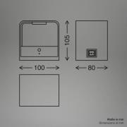 LED wandlamp op accu Barro, zwart Breedte 8 cm Metaal, sensor