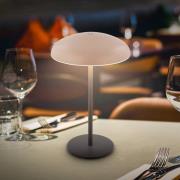 LED tafellamp op accu Brilo unplugged Caxa, beige/antraciet