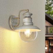 Lindby buitenwandlamp Gwendolyn, wit antiek, metaal, 26cm