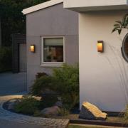 LED buiten wandlamp Rho, roestkleurig, hoogte 28 cm, metaal, IP54