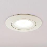 LED inbouwspot Andrej, rond, crème wit