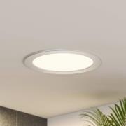 Prios LED inbouwlamp Cadance, zilver, 22cm, set van 10, CCT