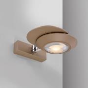 PURE LED wandlamp Oculis, bronskleurig 30 cm, ijzer, 2-lamps.