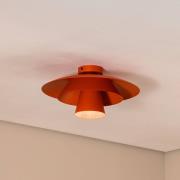 Plafondlamp Plato, oranje, metaal, Ø 38 cm, E27