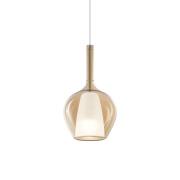 Ideal Lux hanglamp Kalique 1, amberkleurig, Ø 18 cm