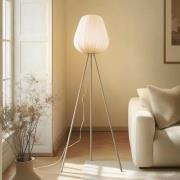 Lindby Helin vloerlamp, beige, textiel, driepoot, 144 cm, E27