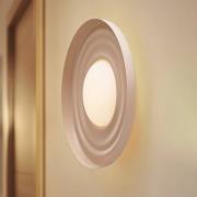 Lindby LED wandlamp Waves, beige, Ø 43 cm, metaal