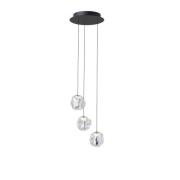 LOOM DESIGN LED hanglamp Ice Ball 3, helder, acryl
