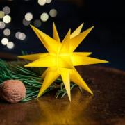 STERNTALER LED-ster, geel, Ø 55 cm, 18 punten, IP44