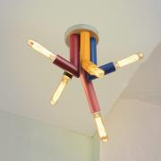 OSRAM plafondlamp Decor Straw, 5-lamps, staal, kleurrijk, E27