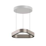 LOOM DESIGN LED hanglamp Trigon, grijs, aluminium, 40 cm