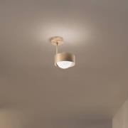 Plafondlamp Mado, opaalglas/messing, 1-lamp