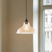 Hanglamp Dilberay 327-S 1-lamp amber/zwart glas Ø 28 cm