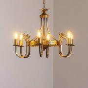 Kroonluchter Castle, licht gepatineerd, Ø 62 cm, metaal, 6-lamps.