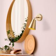 Wandlamp Evander, goud, metaal, hoogte 21 cm, E27