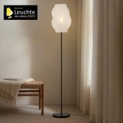 Lucande vloerlamp Tovina, textiel, wit, hoogte 165 cm